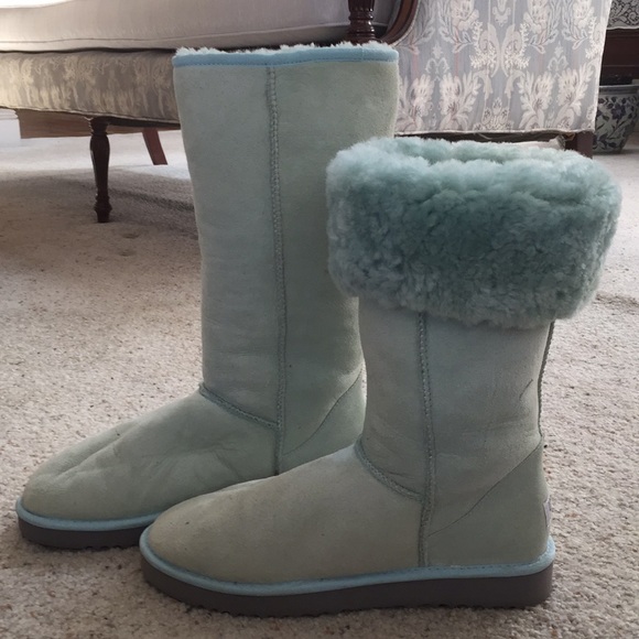 UGG Shoes Light Blue Tall Ugg Boots Poshmark